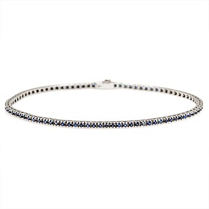 Gold Tennis Bracelet with Sapphires br2694sf
