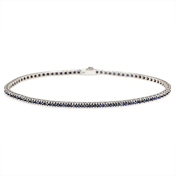 Gold Tennis Bracelet with Sapphires br2694sf