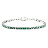 Gold Tennis Bracelet with Emeralds br2694sm