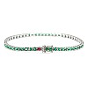 Gold Tennis Bracelet with Emeralds br2694sm