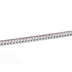 Gold Tennis Bracelet with Pink Sapphires br67503sf