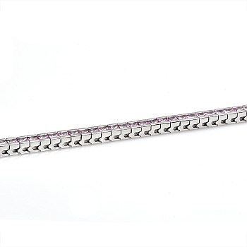 Gold Tennis Bracelet with Pink Sapphires br67503sf