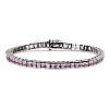 Gold Tennis Bracelet with Pink Sapphires br67503sf