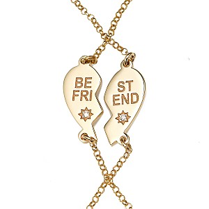 Best Friend Bracelet Set br1978 in Gold with Diamonds