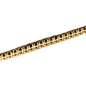 14k Yellow Gold Tennis Bracelet Black Diamonds 8.50ct br2114Dn