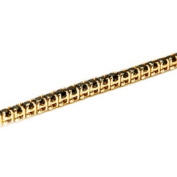 14k Yellow Gold Tennis Bracelet Black Diamonds 8.50ct br2114Dn