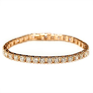 Tennis Bracelet in Gold with 7.30ct Colorless Diamonds br2120