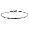 Gold tennis bracelet with multicolored Sapphires br2224sf