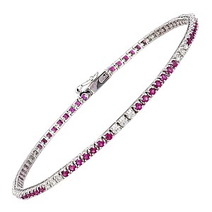 Gold bracelet with rubies and diamonds br2254rbdi