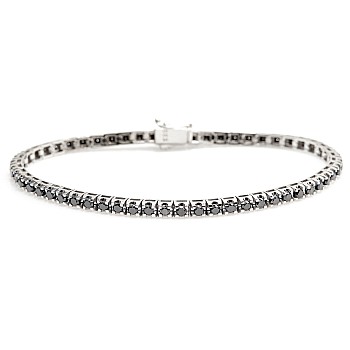 Gold tennis bracelet with Black Diamonds 5.30ct br2257dn