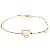 Cat Model Gold Bracelet br2676 with Natural Diamond