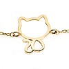 Cat Model Gold Bracelet br2676 with Natural Diamond