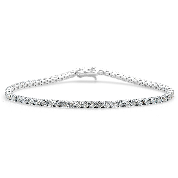 Gold tennis bracelet with 2.00ct colorless diamonds br2687