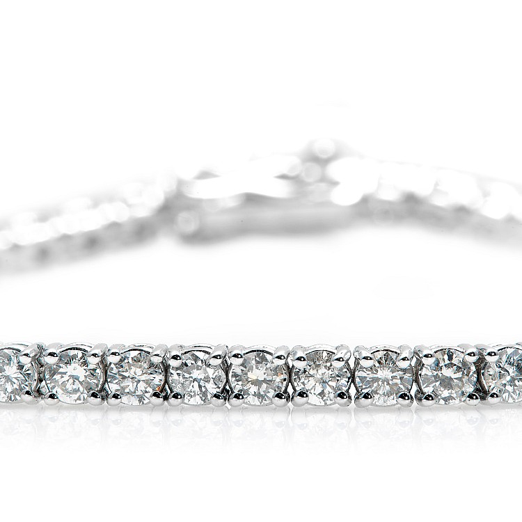 Gold tennis bracelet with 2.00ct colorless diamonds br2687