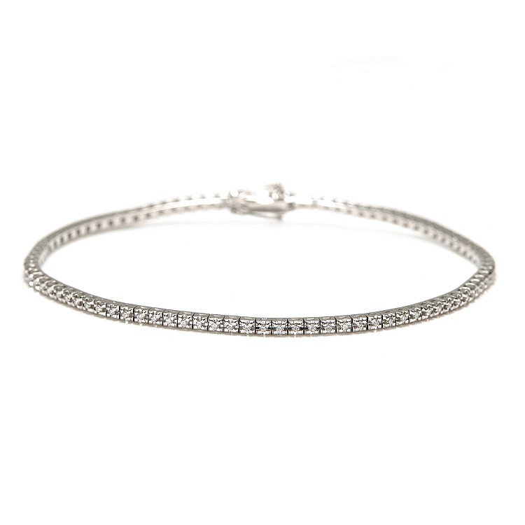 18k White Gold Tennis Bracelet with Diamonds 0.40ct br2694