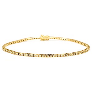18k Yellow Gold Tennis Bracelet with Diamonds 0.40ct br2694