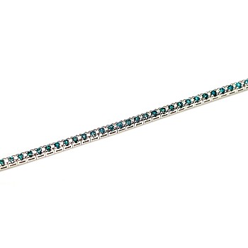 Gold Tennis Bracelet with 2.20ct Blue Diamonds br2694db