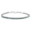 Gold Tennis Bracelet with 2.20ct Blue Diamonds br2694db