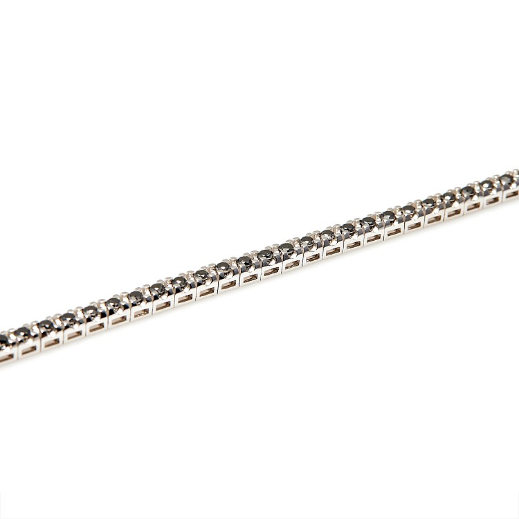 Gold Tennis Bracelet with Black Diamonds 1.00ct br2694dn