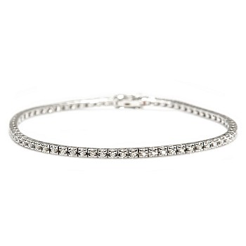 18k White Gold Tennis Bracelet with 1.00ct Diamonds br2694