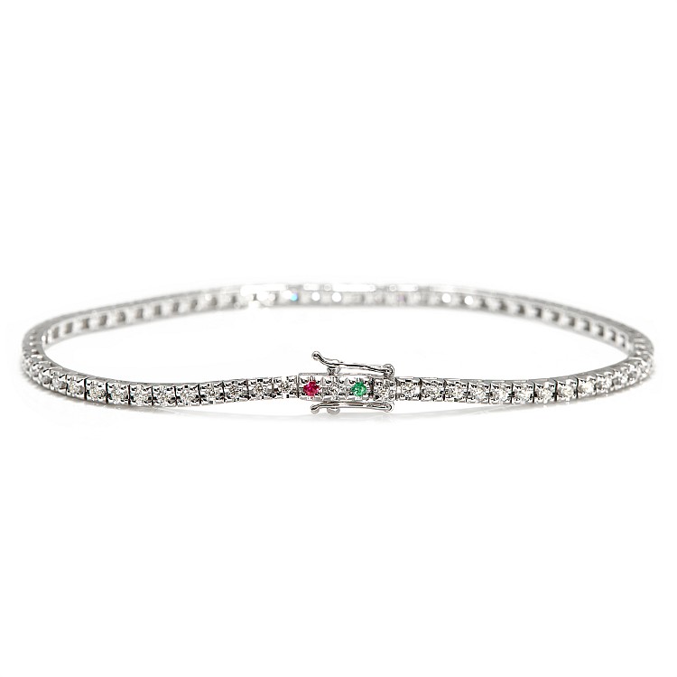 18k White Gold Tennis Bracelet with Diamonds 0.87ct br2694