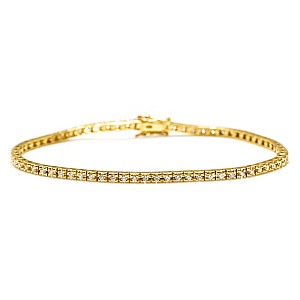 18k Yellow Gold Tennis Bracelet with Diamonds 1.00ct br2694