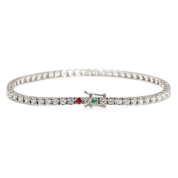 White Gold 18k Tennis Bracelet with 2.70ct Clear Diamonds br2694