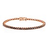 Tennis bracelet in Gold and Black Diamonds 5.30ct br2243dn