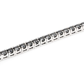 Tennis bracelet in Gold and Black Diamonds 5.30ct br2694dn