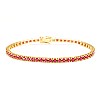 Gold tennis bracelet with rubies br2694rb