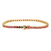 Gold tennis bracelet with rubies br2694rb