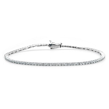 Tennis bracelet 1.00ct in Gold with colorless Diamonds br2696