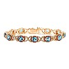 Gold bracelet br2705tpdirb with Diamonds, Rubies and Topazes