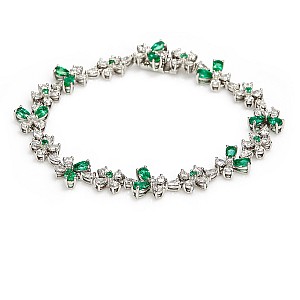 Bracelet br2752dism in Gold with Diamonds and Emeralds