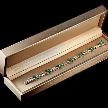 Bracelet br2752smdi in Gold with Emeralds and Diamonds