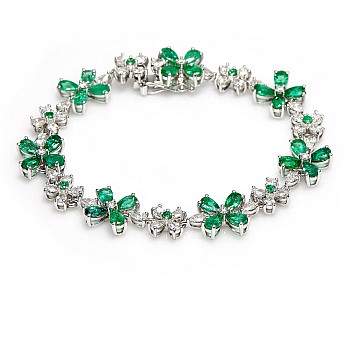 Bracelet br2752smdi in Gold with Emeralds and Diamonds