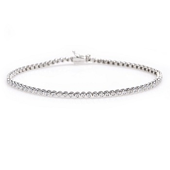 Tennis bracelet 0.50ct in Gold with colorless Diamonds br2786