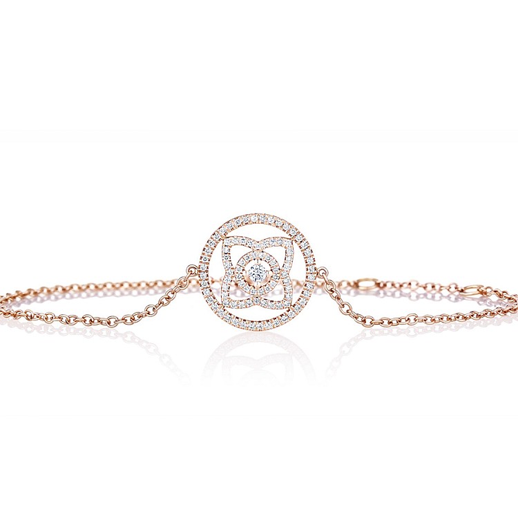 Lotus br300 Gold Bracelet with Natural Diamonds