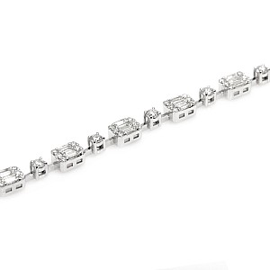 Bracelet 2.40ct br3036 in Gold with Baguette Diamonds