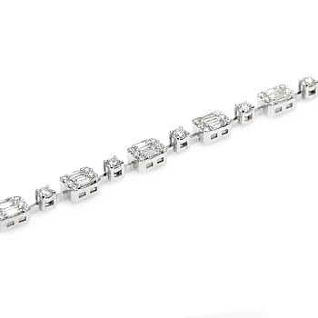 Bracelet 2.40ct br3036 in Gold with Baguette Diamonds