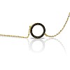 br306 Gold Bracelet with Black Diamonds