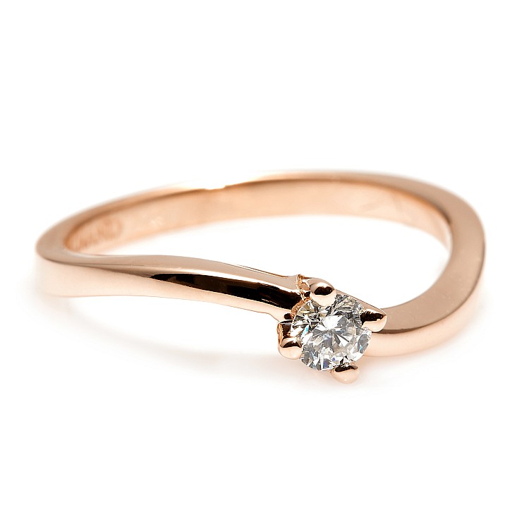 Engagement ring i001 in Gold with Diamond