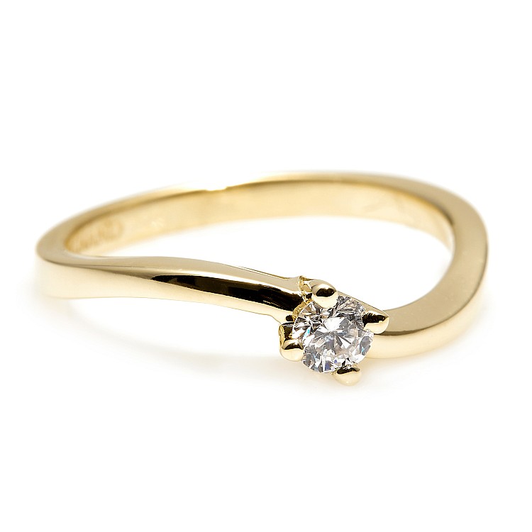 Engagement ring i001 in Gold with Diamond