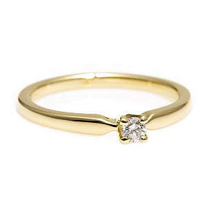 Anello di fidanzamento i004 in Oro con Diamante