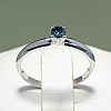 Classic engagement ring i007Db in Gold with Blue Diamond 0.10ct - 0.15ct