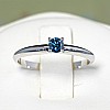 Classic engagement ring i007Db in Gold with Blue Diamond 0.10ct - 0.15ct