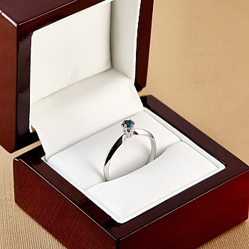 Engagement ring i009Db in Gold with Blue Diamond 0.10ct - 0.25ct