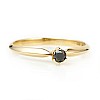 Gold engagement ring i009dn with Black Diamond 0.20ct - 0.33ct