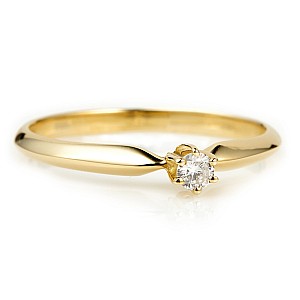 Anello di fidanzamento i009 in Oro con Diamante