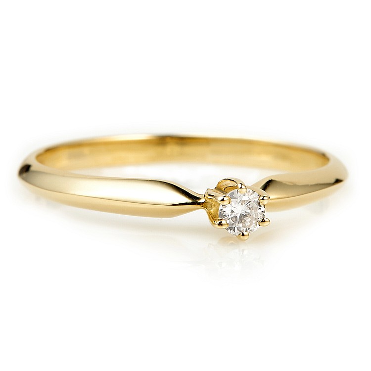 Engagement ring i009 in Gold with Diamond